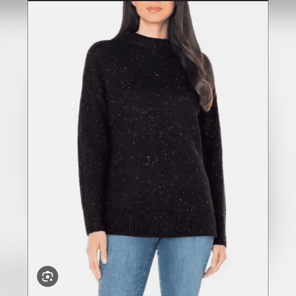 (NEW) Well Worn Women's Mock Neck High Low Hem Cozy Soft Nep Yarn Sweaters.